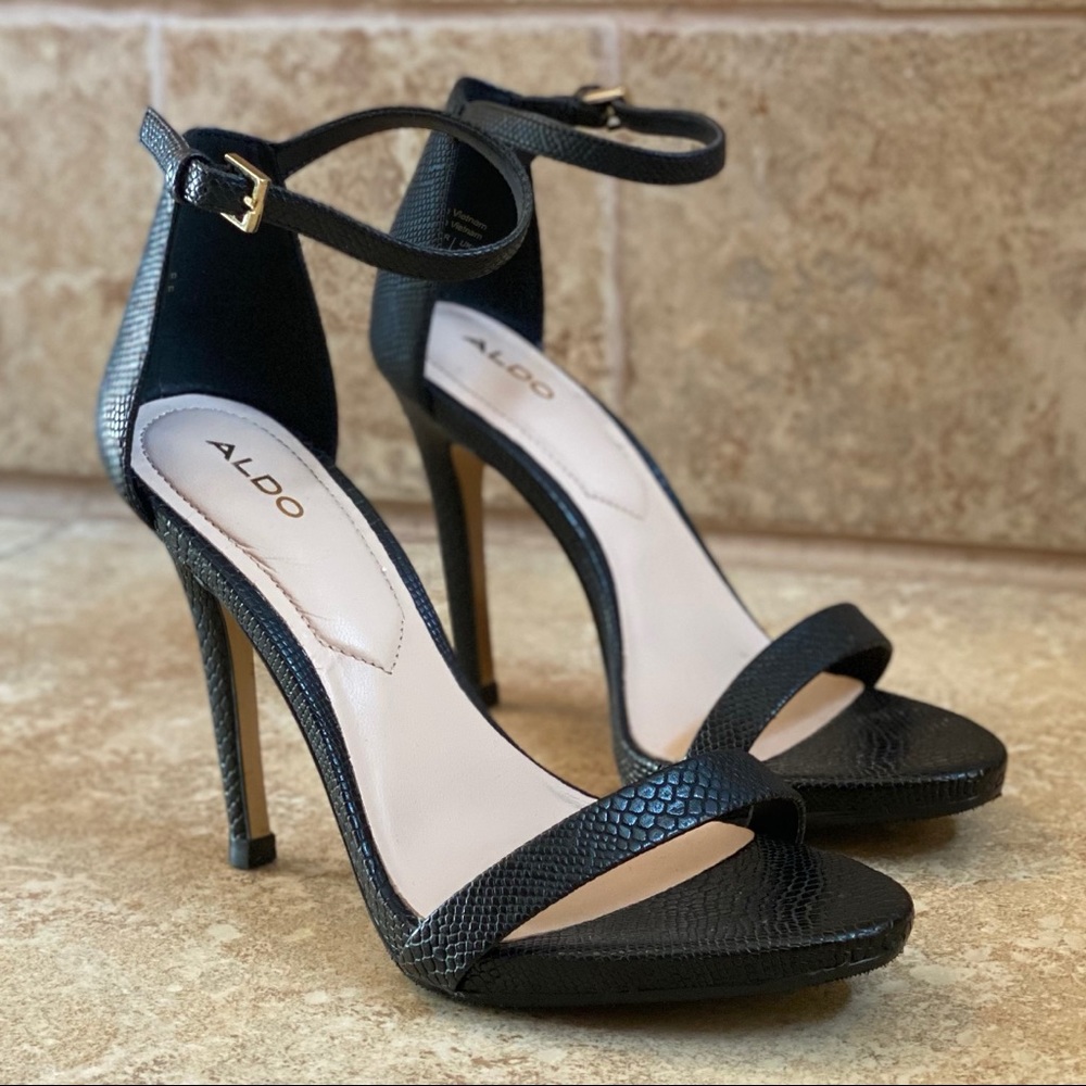 Aldo stilettos (worn once) - black, size 6.5